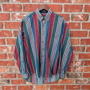 Colours Alexander Julian Shirt Mens Medium Multicolor Striped Cotton Button Down